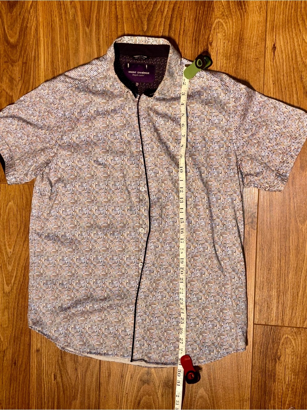 Vincent D’Amerique Short-Sleeve Microprint Button-Down Shirt